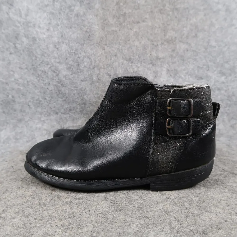 Oshkosh B'Gosh Shoes Kids Toddler 12 Boots Black Zip Casual Girls Buckle Detail